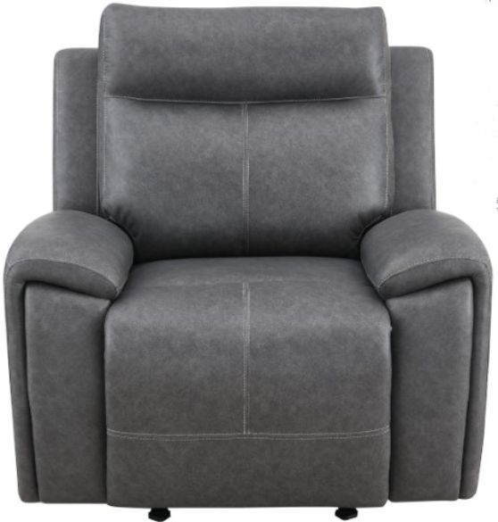 Steve Silver Co. Gaston Gray Manual Glider Recliner-3