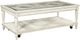aspenhome® Radius Glass Cocktail Table with Alabaster Base -0
