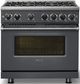 Viking® 7 Series 36" Cast Black Pro Style Natural Gas Range-2