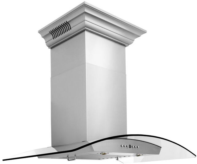 ZLINE 30" Stainless Steel Wall Mounted Range Hood with CrownSound® Bluetooth Speakers-1