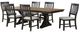 Elements International Montrose 7-Piece Brown/Espresso/Light Gray Dining Table Set-0