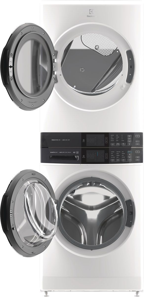 Electrolux 600 Series 4.5 Cu. Ft. Washer, 8.0 Cu. Ft. Gas Dryer White Stack Laundry-4