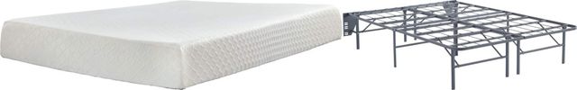 Sierra Sleep® by Ashley® Chime 2-Piece 10" Memory Foam and Better than a Boxspring Foundation King Mattress Set-0