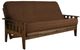 Kodiak Furniture Tucson Linen Cocoa/Rustic Walnut Full Futon with Mattress-0