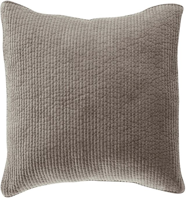 HiEnd Accents Stonewashed Taupe Cotton Euro Sham-0