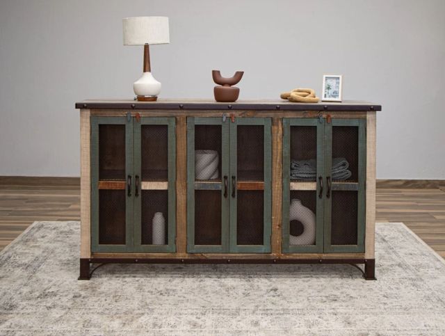 International Furniture Direct Antique Brown 71" Console-1