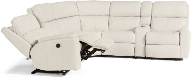 Flexsteel® Rio White Reclining Sectional-0