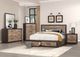 Homelegance® Miter Dark Ebony/Rustic Mahogany Queen Storage Panel Bed-2
