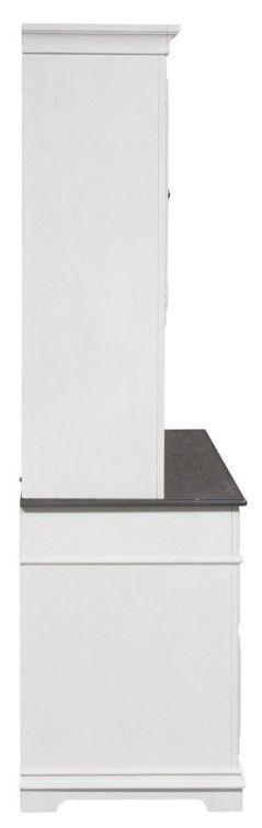Liberty Furniture Allyson Park Charcoal/Wirebrushed White Credenza and Hutch-3