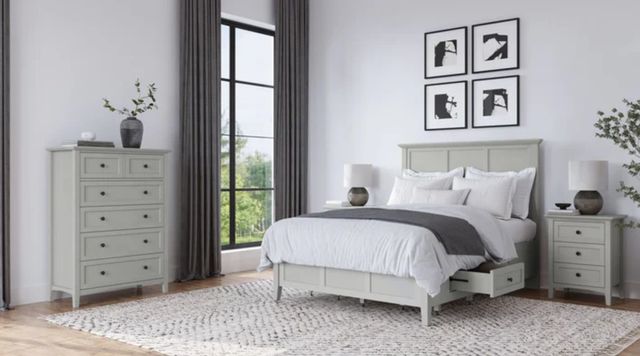 Modus Furniture Grace Elephant Gray Twin Platform Storage Bed-1