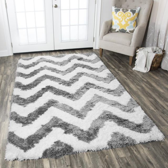 Rizzy Home Commons Gray 3'6" x 5'6" Rug-1