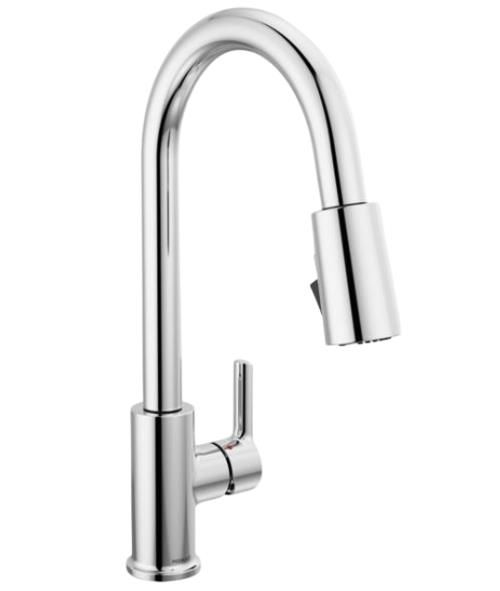 Peerless Flute™ Chrome Single Handle Pull-Down Kitchen Faucet-0