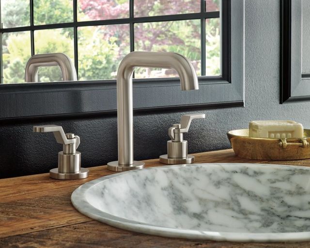 Brizo Litze® Brilliance® Luxe Nickel® 7" Widespread Lavatory Faucet With High Spout-1