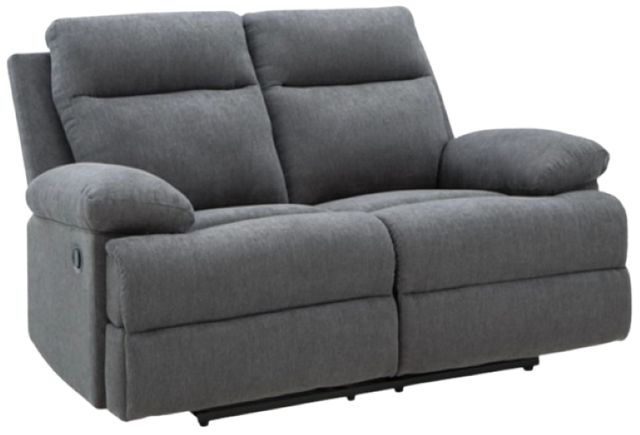 Signature Design by Ashley® Side-Swipe Charcoal Manual Reclining Loveseat-0