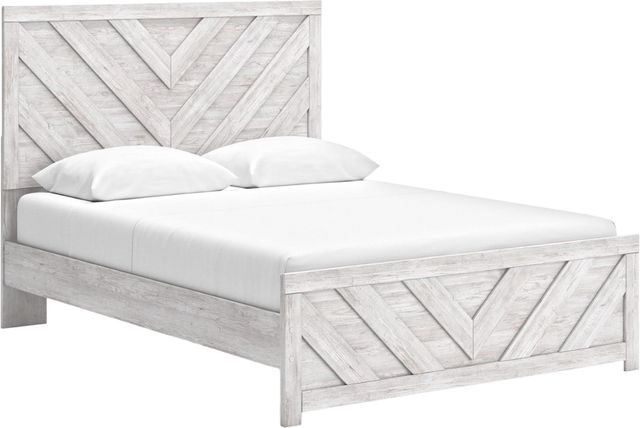 Signature Design by Ashley® Cayboni 4-Piece Whitewash Queen Panel Bed-1