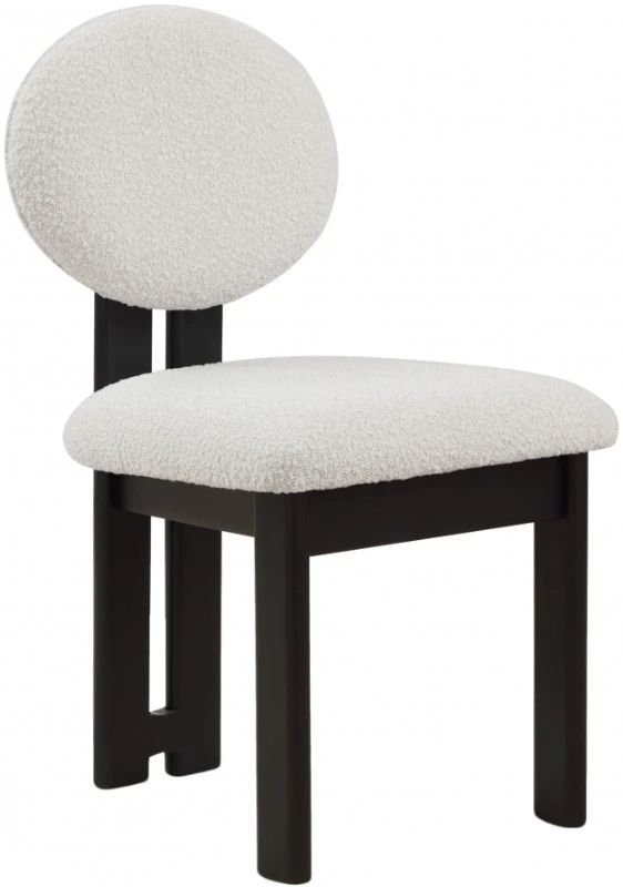 Meridian Furniture Napa Cream/Black Boucle Upholstered Dining Chair-0