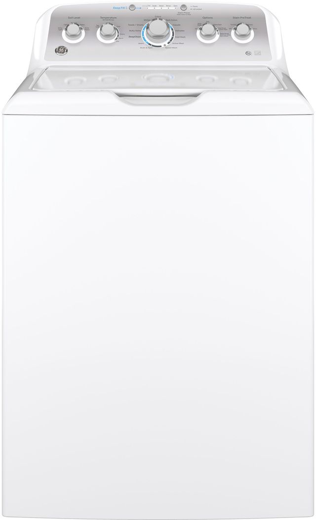 GE® White Top Load Washer & Electric Dryer Laundry Pair-1