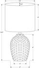 Monarch Specialties Inc. Grey Ceramic/Ivory Shade Table Lamp -1