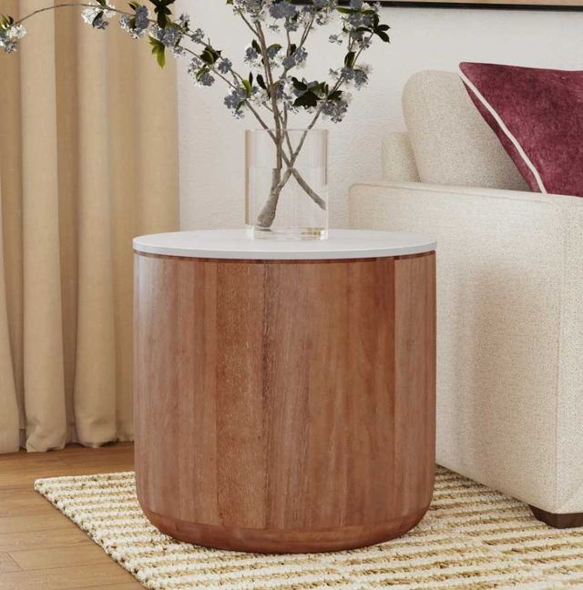 Classic Home Josie Umber Round End Table-1