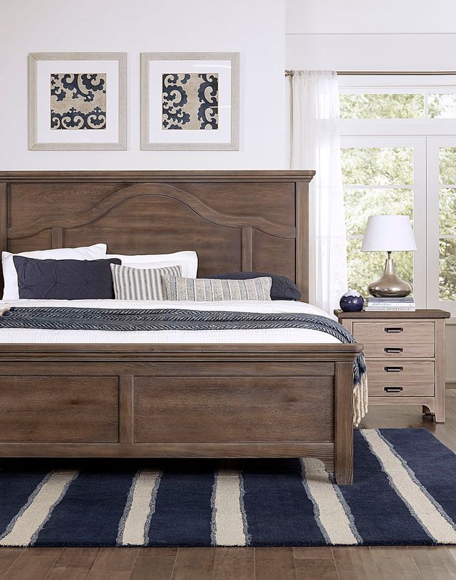 LM Co Home By Vaughan-Bassett Bungalow Home by Ben & Erin Napier Dover Gray/Folkstone 2-Drawer Nightstand-2