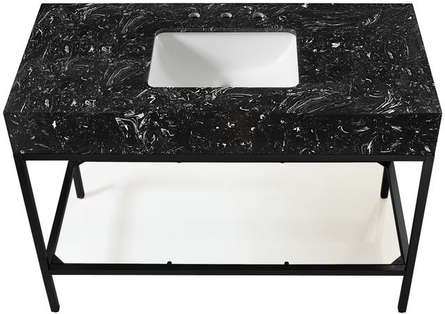 Meridian Furniture Marmo Black/Matte Black 48" Bathroom Vanity-3