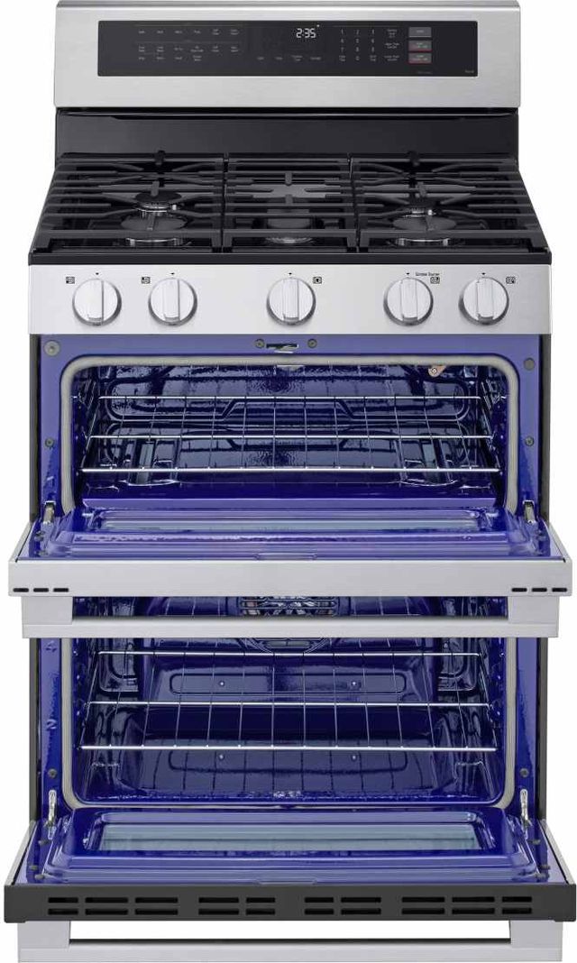 LG 30" Stainless Steel Smart Freestanding Double Oven Gas Range with Air Fry & Air Sous Vide-1