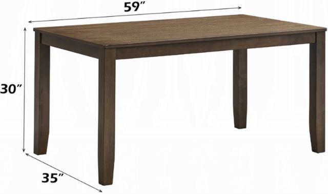 ACME Furniture Damica Walnut Dining Table-2