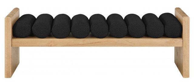 Meridian Furniture Waverly Black/Natural 52" Upholstered Bench-1