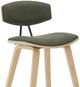 Armen Living Fox 2-Piece Oak/Vintage Green Barstool Set-5