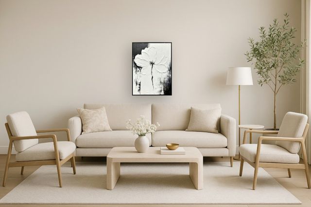 Classy Living Definitive Monochrome Blossom Wall Art-1