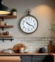 YHD Brown Kensington Station Pocket Watch Style Wall Clock-1