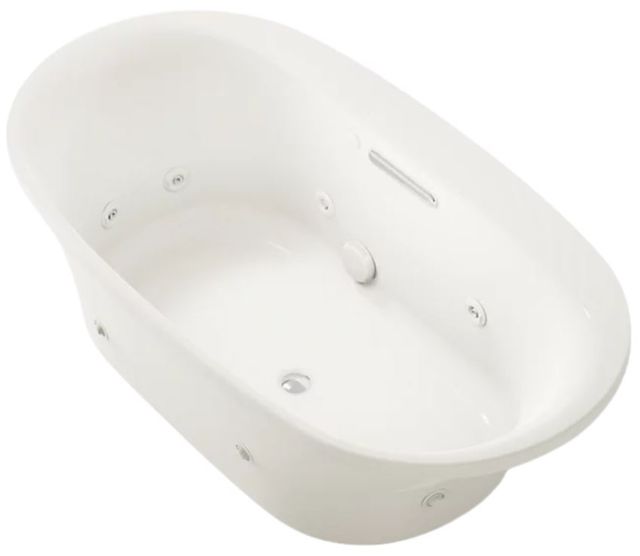 KOHLER® Underscore® Biscuit 66" x 36" Drop-In/ Undermount Heated Whirlpool Bath-0