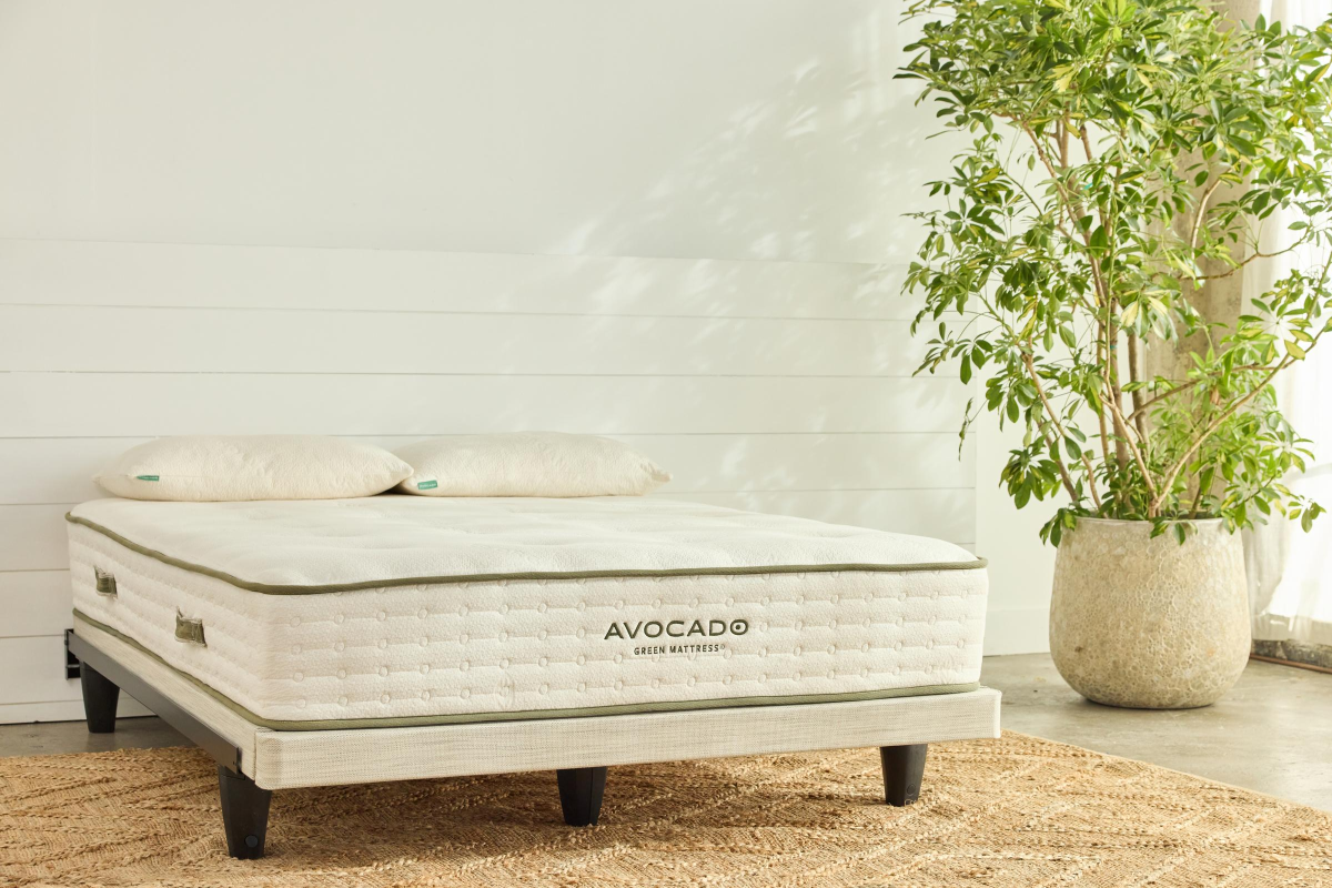 Avocado Green Mattress Eco Wood Foundation