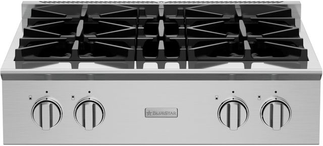 BlueStar Platinum X8 30" Stainless Steel Pro-Style Gas Rangetop with Custom Plated Trim-0