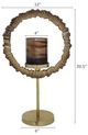 A & B Home Zandros Gold Pillar Candle Holder-3