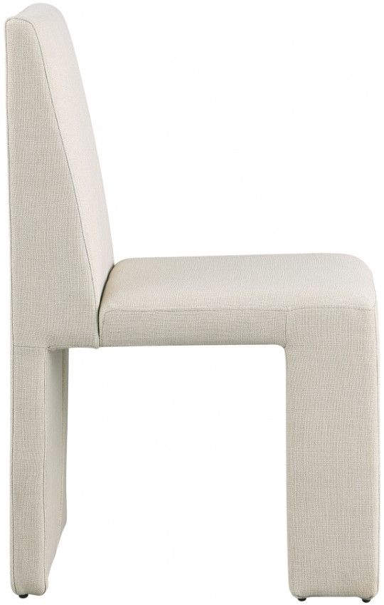 Meridian Furniture Benson Beige Linen Upholstered Dining Side Chair-1