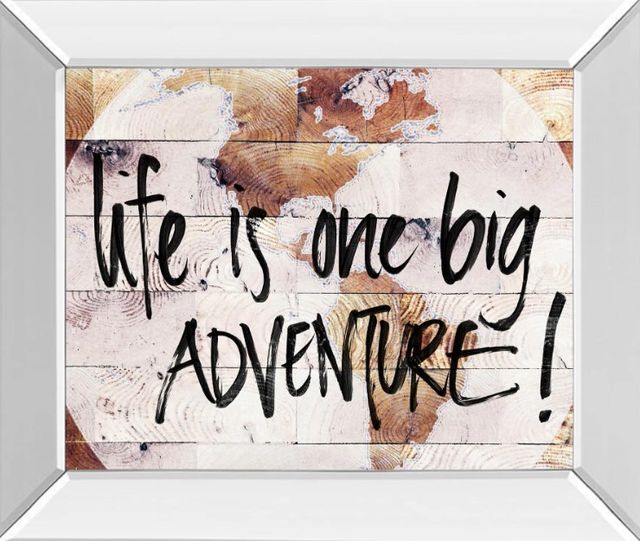 Classy Art World on Wood by Sd Studios Mirror Framed Wall Art-0