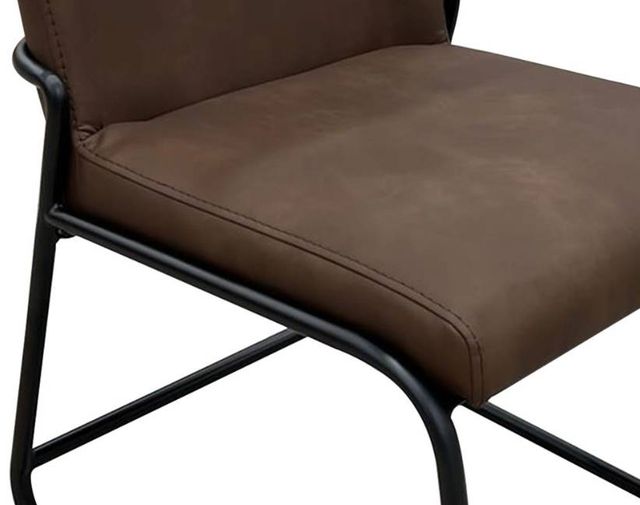 International Furniture Direct Seating Blacksmithing Matte Black/Brown Chair-3