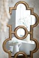 A & B Home Henley Distressed White/Gold Decorative Mirror-1