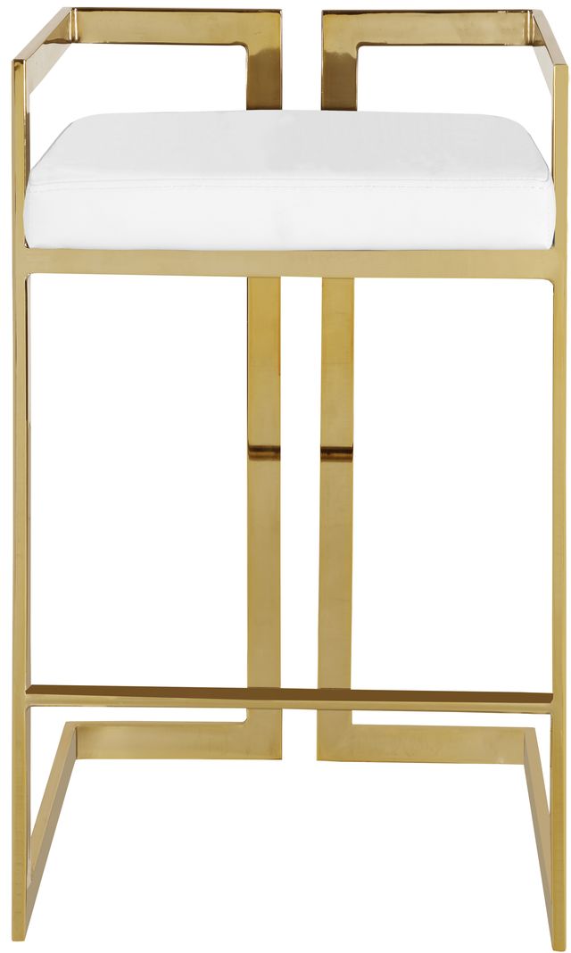 Meridian Furniture Ezra White Velvet Counter Stool-2