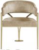 Meridian Furniture Madelyn Beige/Brushed Brass Velvet Dining Chair-1