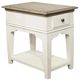 Riverside Furniture Myra Natural Chairside Table with Paperwhite Base-0