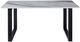 Mazin Furniture Leander White Sintered Stone Top Dining Table with Black Metal Legs-1