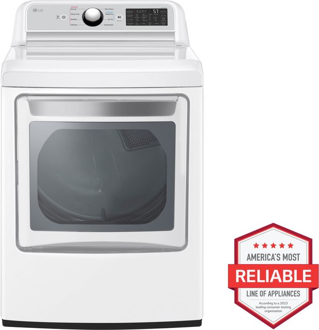 LG 7.3 Cu. Ft. White Gas Dryer-1