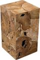A & B Home Brown Side Table Cube-1
