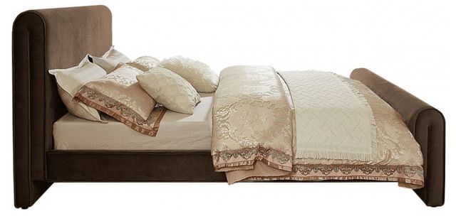 Meridian Furniture Sloan Brown King Upholstered Panel Bed-2