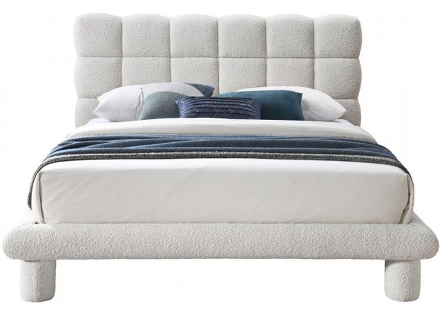 Meridian Furniture Deco Cream King Upholstered Panel Bed-1