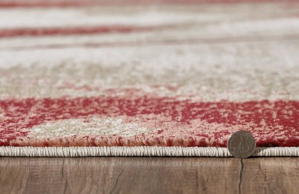 KAS Rugs Avalon Ivory/Red Wonder 5'x8' Area Rug-2