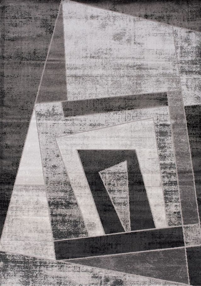 Kalora Interiors Chorus Grey Black Geometric 7'10'' x 10'6'' Rug-0