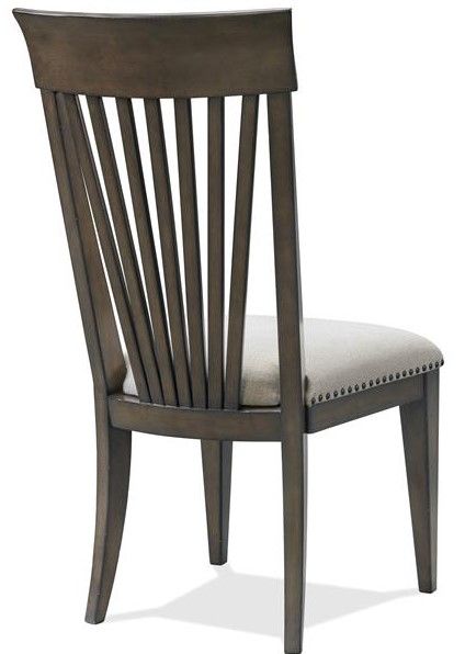 Riverside Furniture Forsyth Gray/Toasted Peppercorn Slat Back Side Chair-3